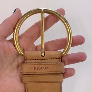 Prada luggage color wide belt